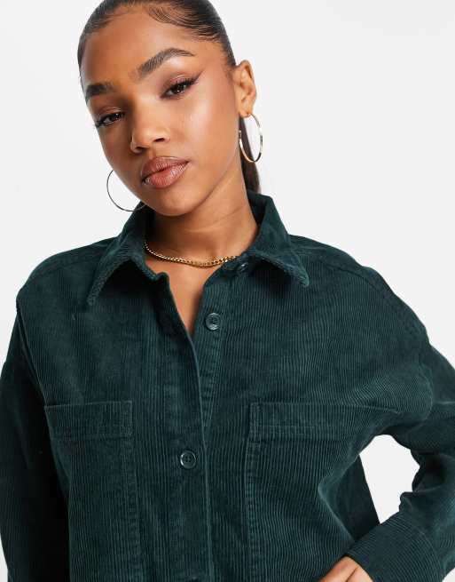 Dark green shop corduroy dress