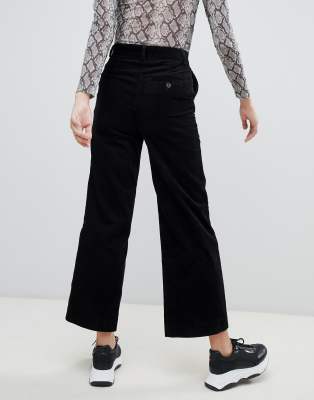 black corduroy trousers