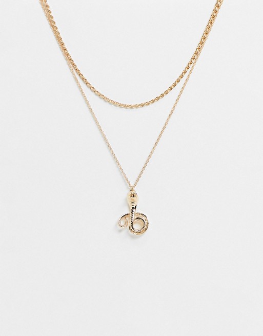 Monki Corey layering necklace in gold