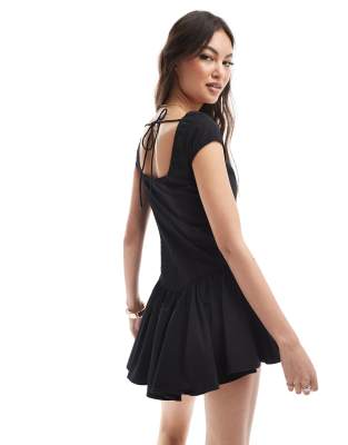 Monki Corset Mini Dress In Black