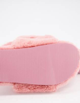 asos pink slippers
