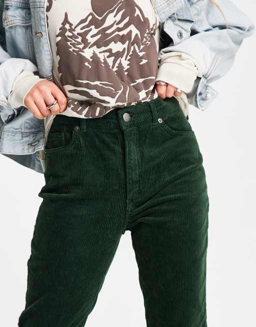 Dark green best sale cord trousers