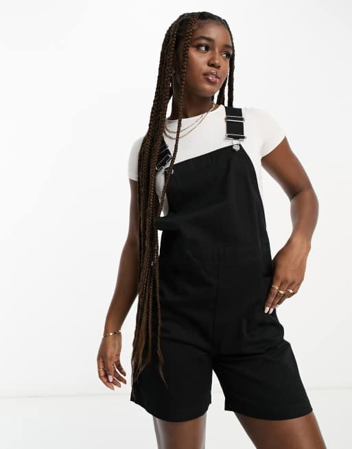 Black 2025 shorts dungarees