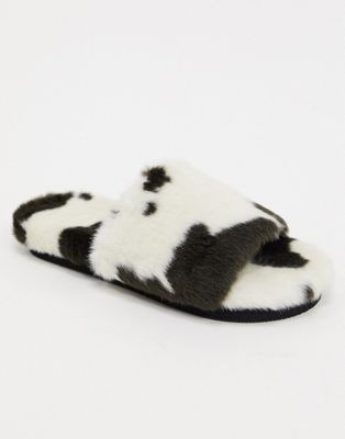 cow print flip flops