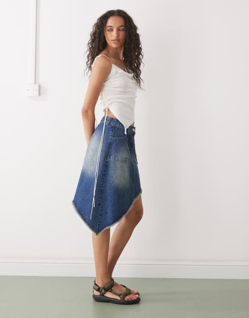 Monki cowl neck satin cami top with ruched tie side detail in off-white, 2 of 4
