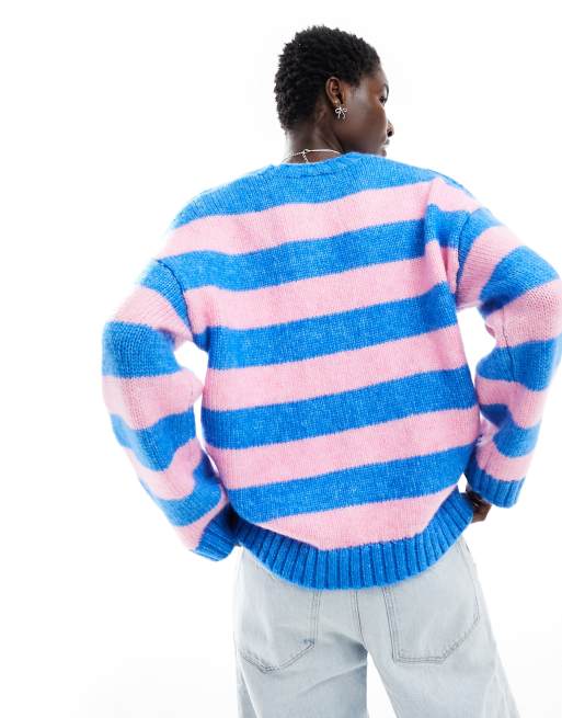 Blue pink sweater best sale