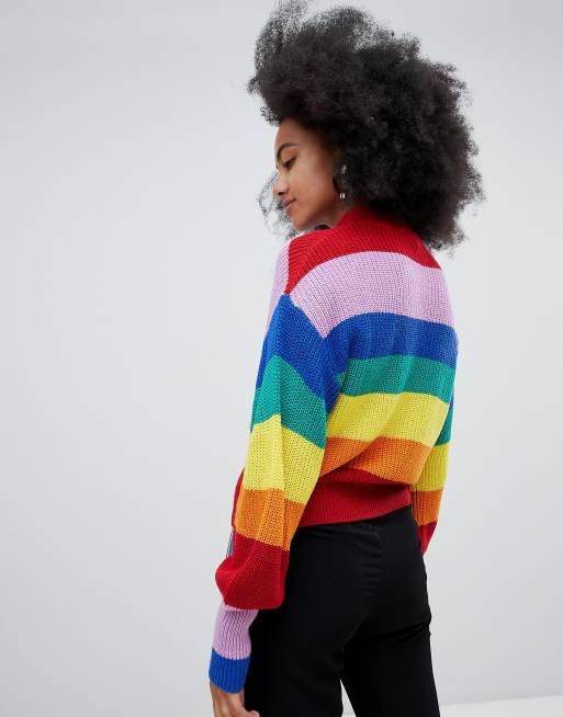 Asos rainbow outlet sweater