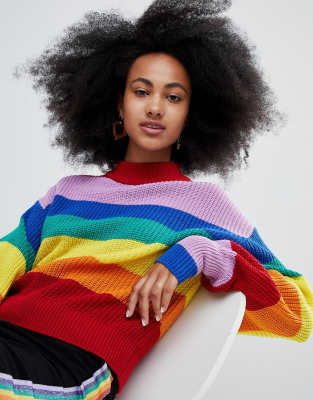 Asos rainbow jumper sale