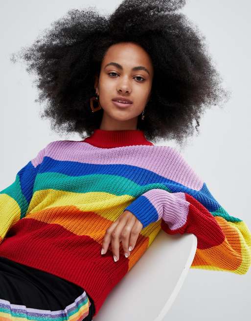 Lazy oaf rainbow roll neck outlet jumper