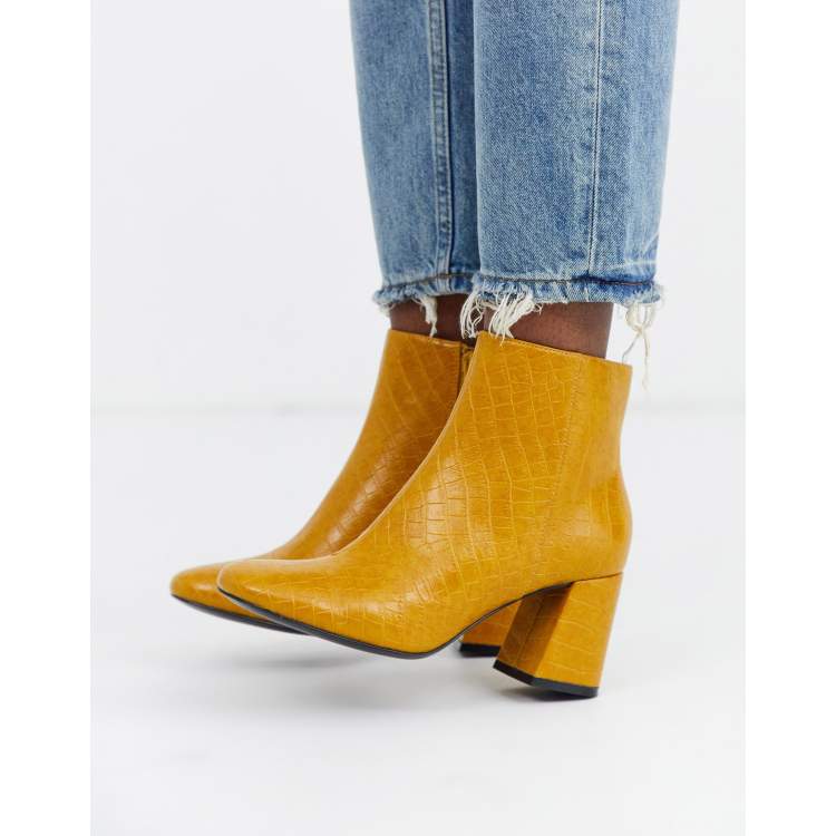 Womens mustard hotsell ankle boots