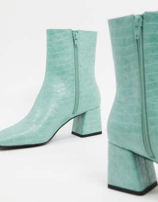 mint green boots