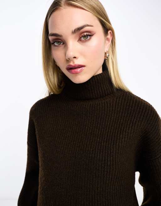 Cropped high best sale neck jumper