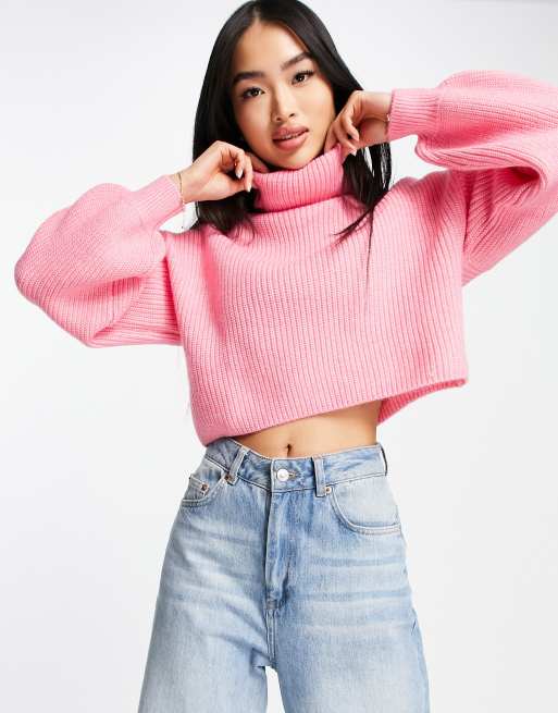 Crop on sale pink jumper