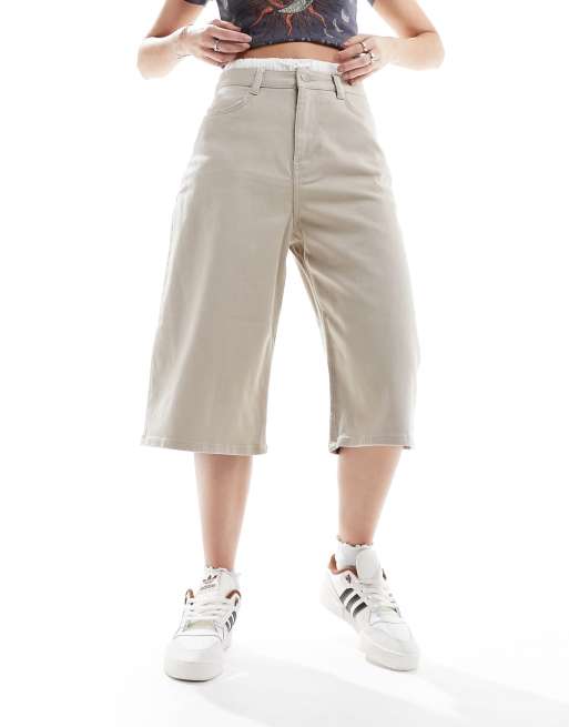 Taupe deals cropped trousers