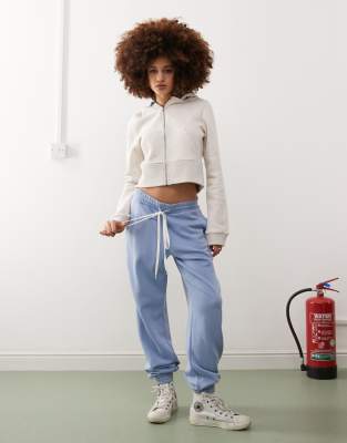 Shop Monki Cuffed Sweatpants In Black