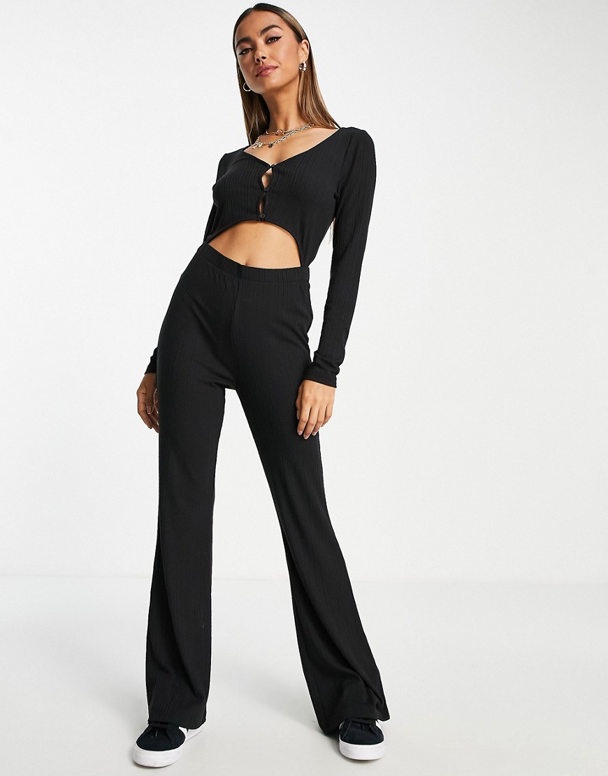 Monki Tapered Tailored Pants In Black