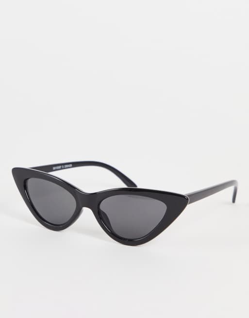 Monki – Czarne okulary przeciwsłoneczne w stylu kocie oczy