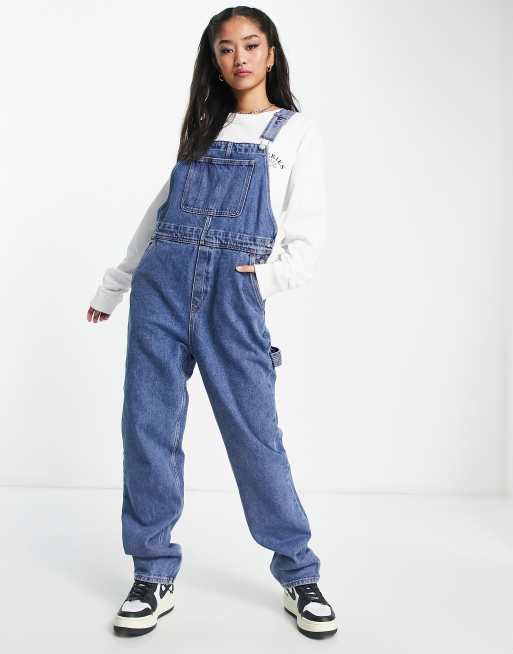 Monki denim dungarees in blue wash | ASOS