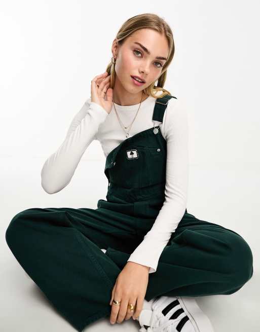 Dark 2024 green dungarees