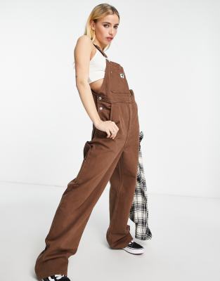 brown denim dungarees