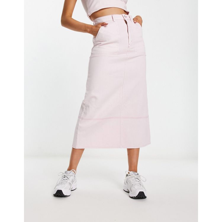 my idea of double denim 💜 skirt @monki via @asos pastel outfit, pastel  fashion, pastel style, colorful outfit, colorful fashion, col