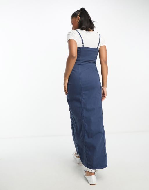 Pinafore dress midi on sale length