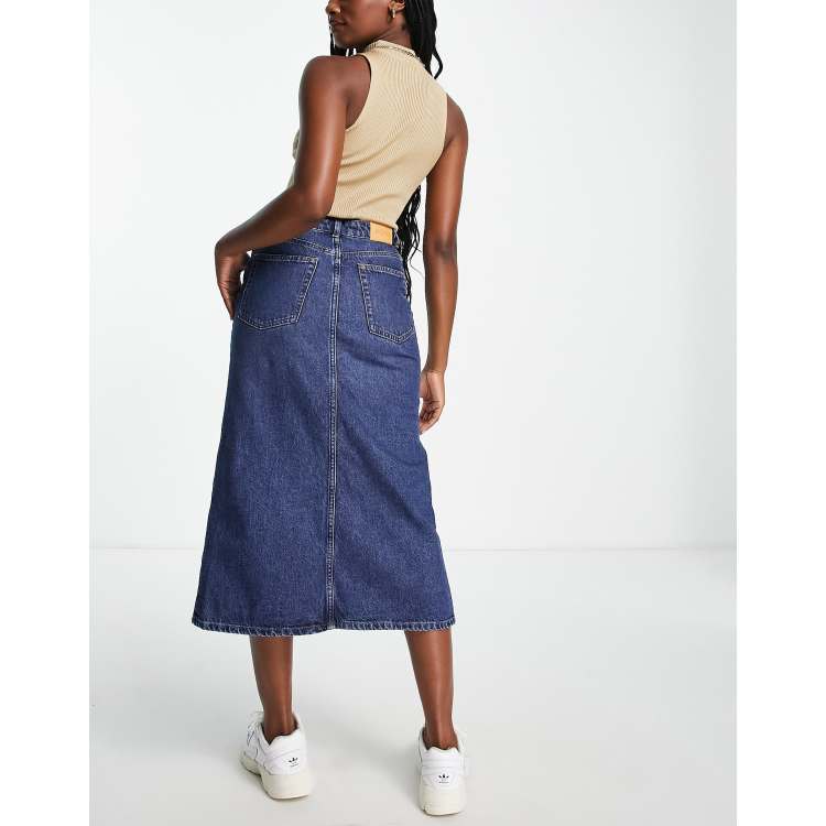 Denim Midi Skirt | vlr.eng.br