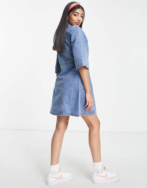 ワンピース Checked Shirt Mini Dress Checked Shirt Mini Dress