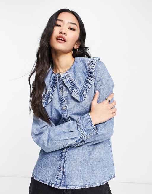 Monki 2025 denim shirt