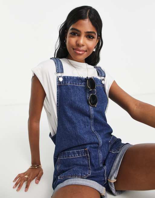 Womens short dungarees sales