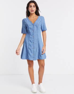 asos denim skater dress