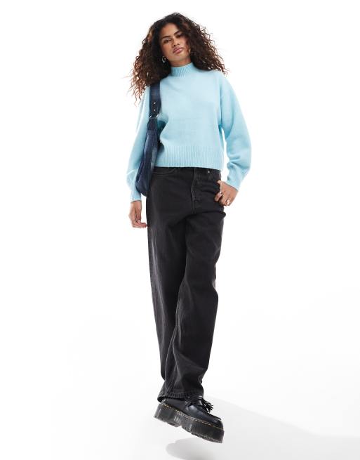 Monki - Dolcevita in maglia blu, 2 di 4