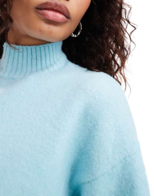 Monki - Dolcevita in maglia blu, 3 di 4