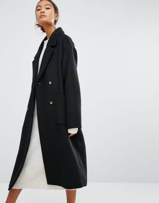 Monki Double Breasted Over Coat