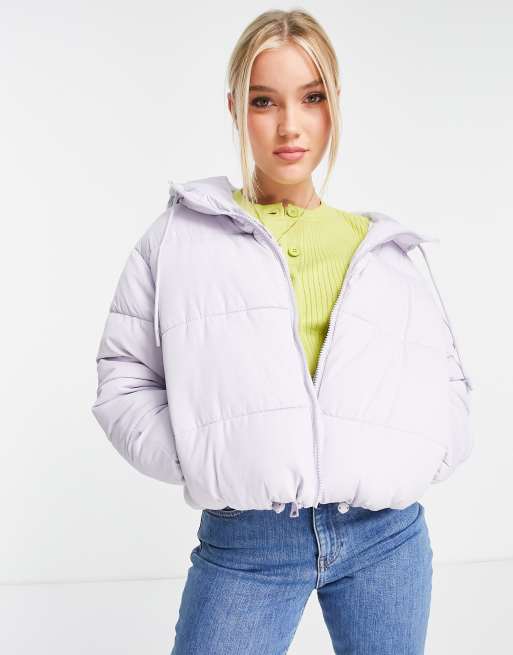 Monki Doudoune a capuche Lilas LILAC ASOS