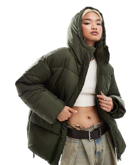 Monki Doudoune oversize Kaki ASOS