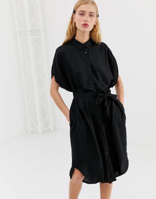 asos black shirt dress