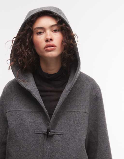 Monki Duffle-Mantel aus Wollmix in Grau, 2 von 4