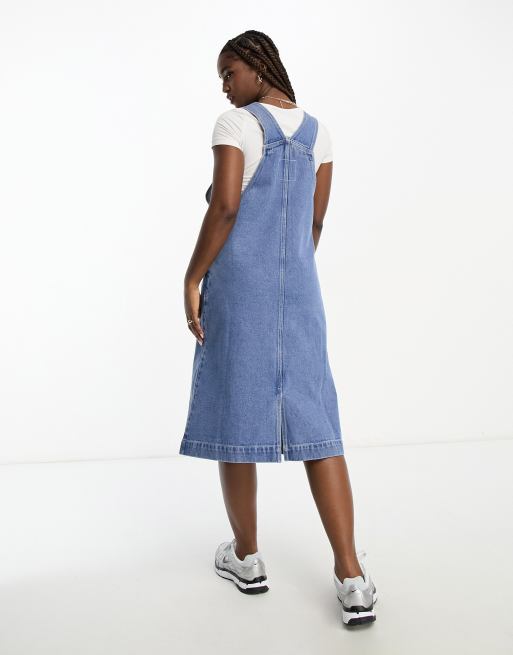 Denim apron 2024 midi dress