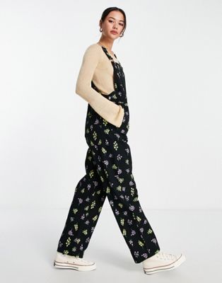 Monki dungarees in all over floral print