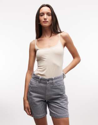 Monki - Ebba - Trägertop in Beige mit U-Ausschnitt-Neutral