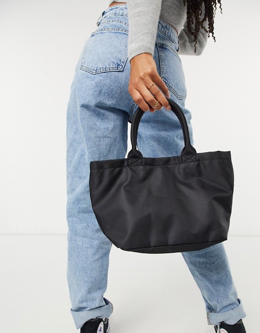 Monki Edie recycled tote bag in black