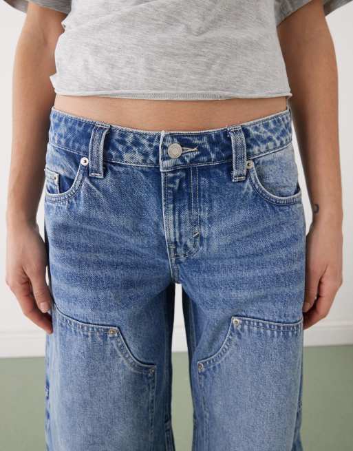Monki - Encino - Workwear - Jeans in lichtblauw, 4 van 5