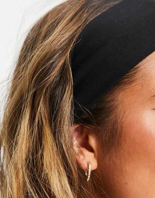 2 Fasce Per Capelli Y2K Punk Grunge | Con Occhielli E Detagli Metallici | Nero + Verde Chiaro | Accessorio Moda Donna Regalo - 2