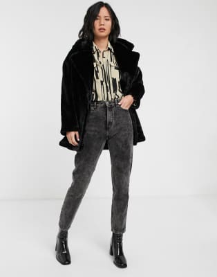 monki leather coat