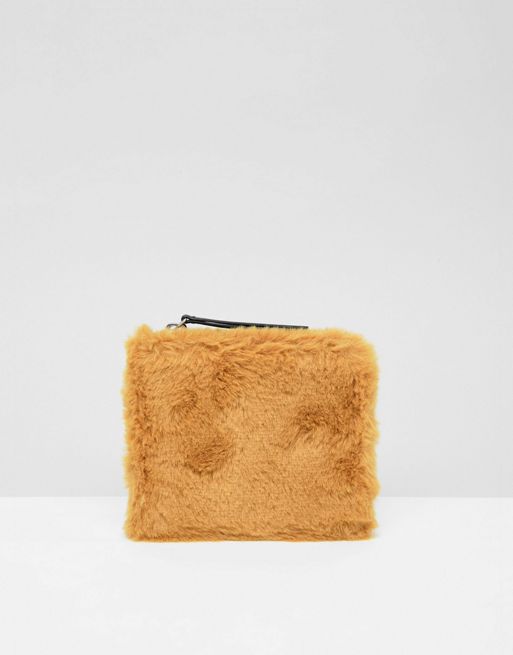 Monki Faux Fur Zipped Wallet | ASOS