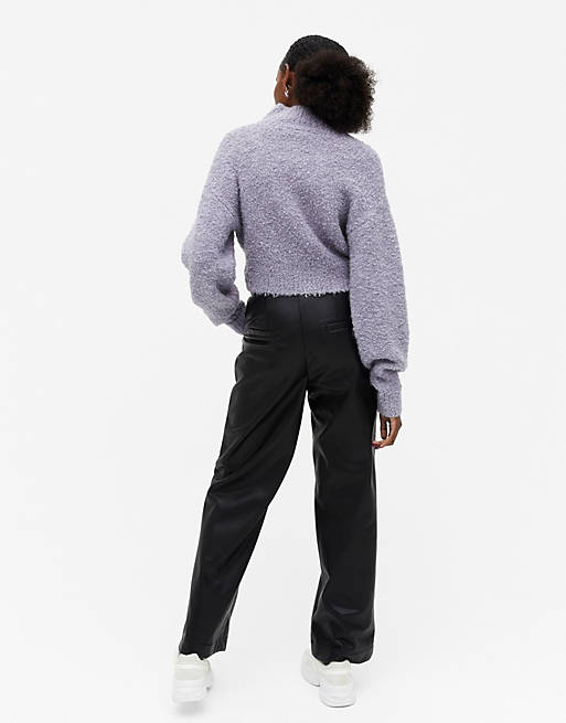 Monki Fiona high neck jumper in lilac 
