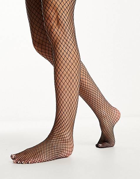 Monki fishnet tights in black