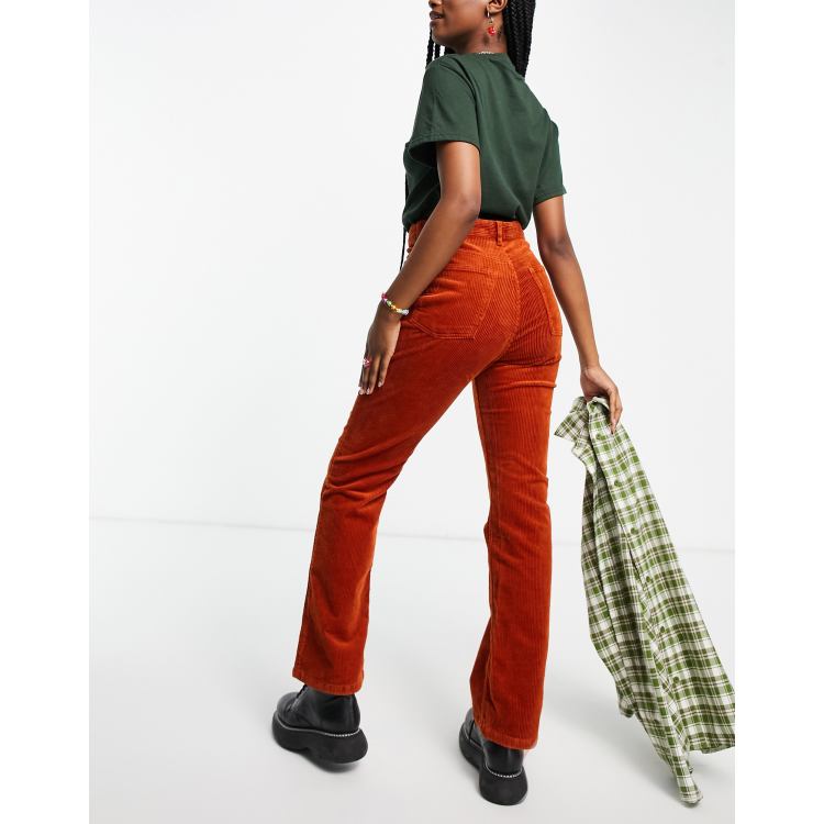 Womens orange 2025 corduroy pants
