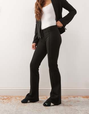 Monki Flared Sweatpants In Black